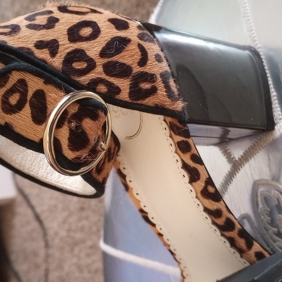 Nordstrom 1901 Ellery Leopard Genuine Calf Hair Sandal, Size 7 - Picture 7 of 7
